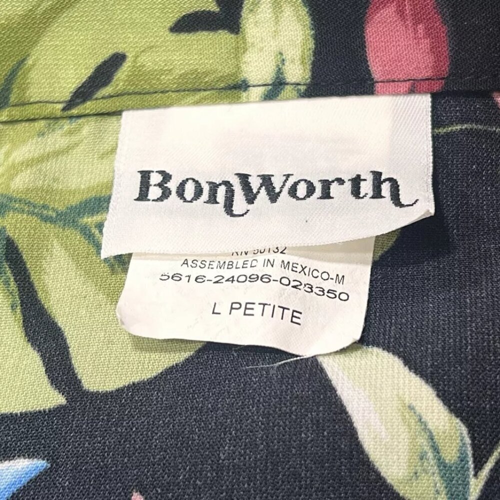 Bon Worth Size PL. Short Sleeve. Aloha. Hawaiian. Cruise. Button Up. B81